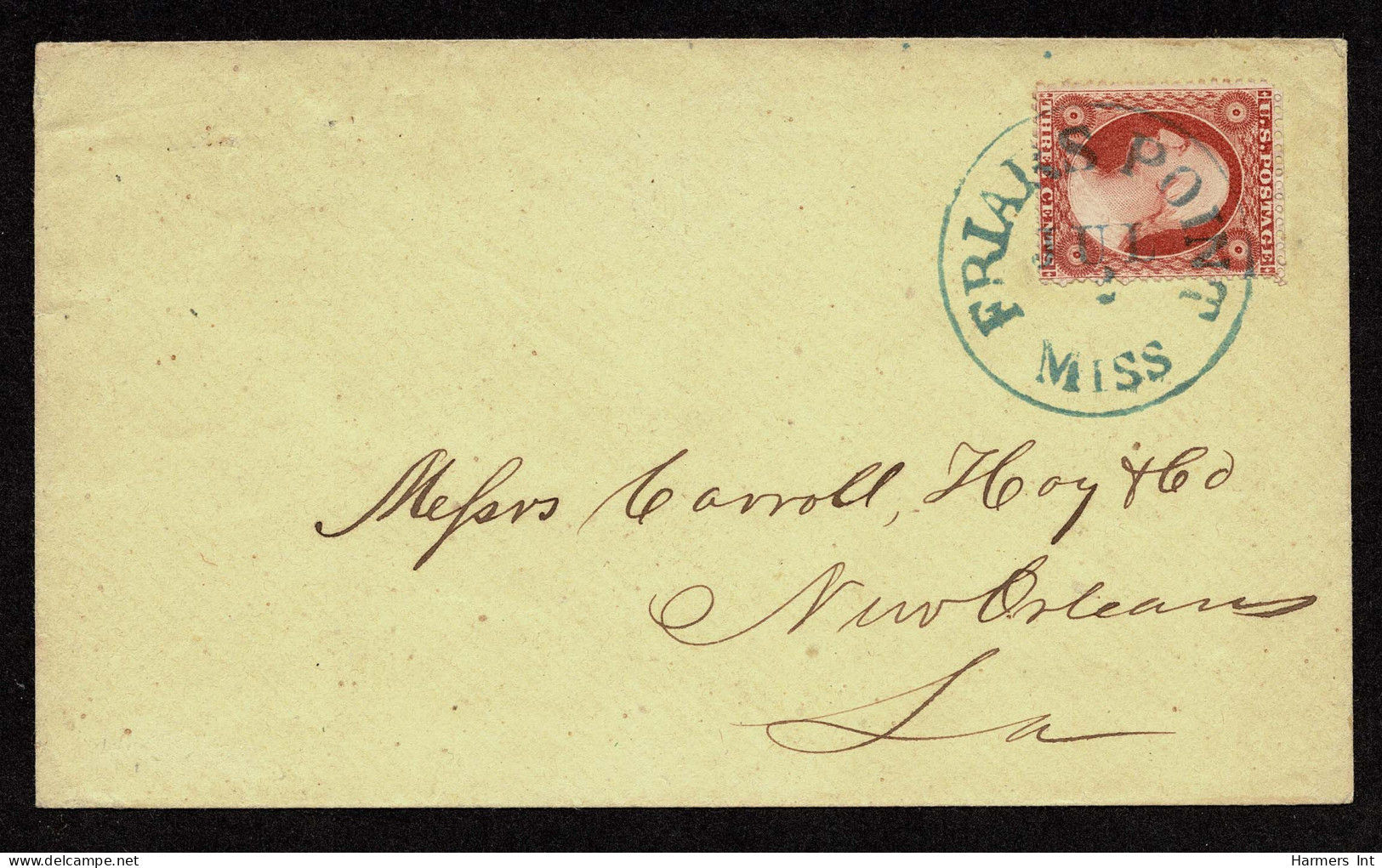 Lot # 026 1857, 3¢ Rose, Type I - Cartas & Documentos