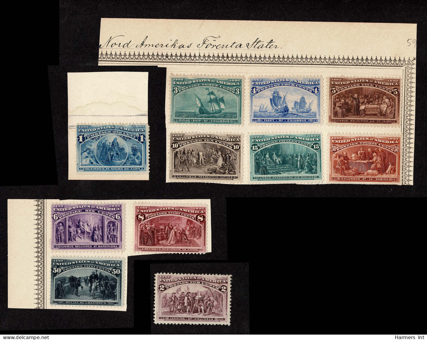 Lot # 048 1893 Columbian Exposition, 1¢ To 50¢ - Nuovi