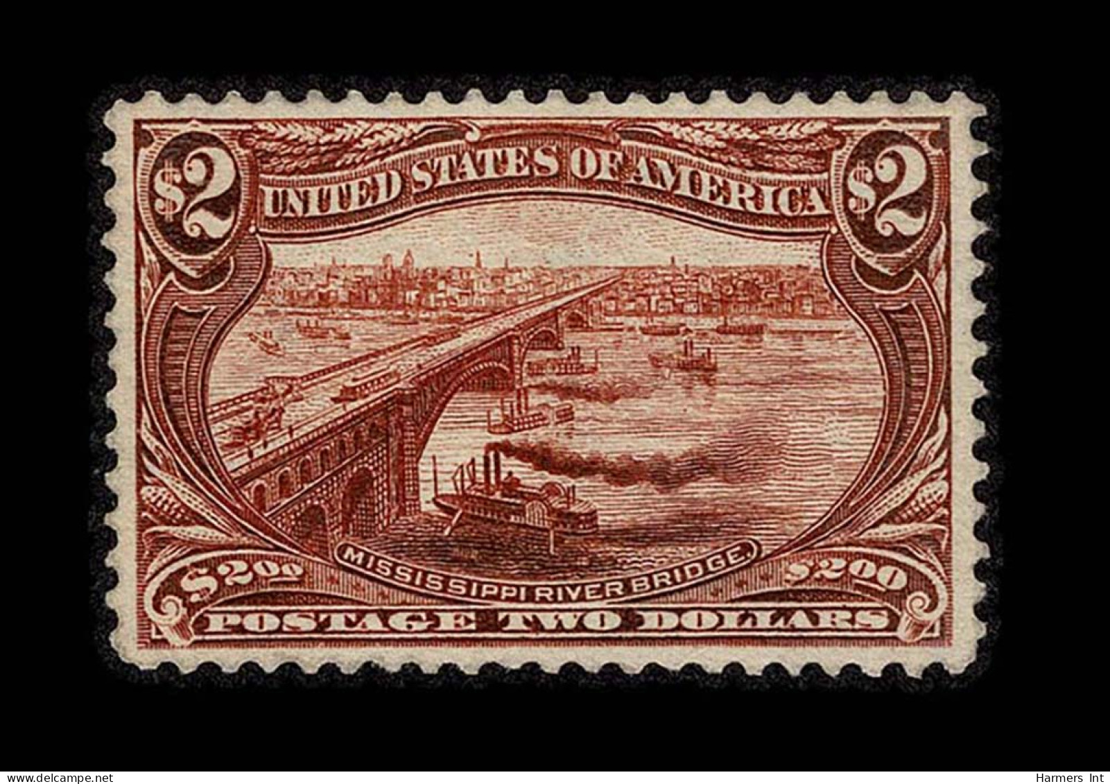 Lot # 056 1898, Trans-Mississippi; $2 Orange Brown - Neufs