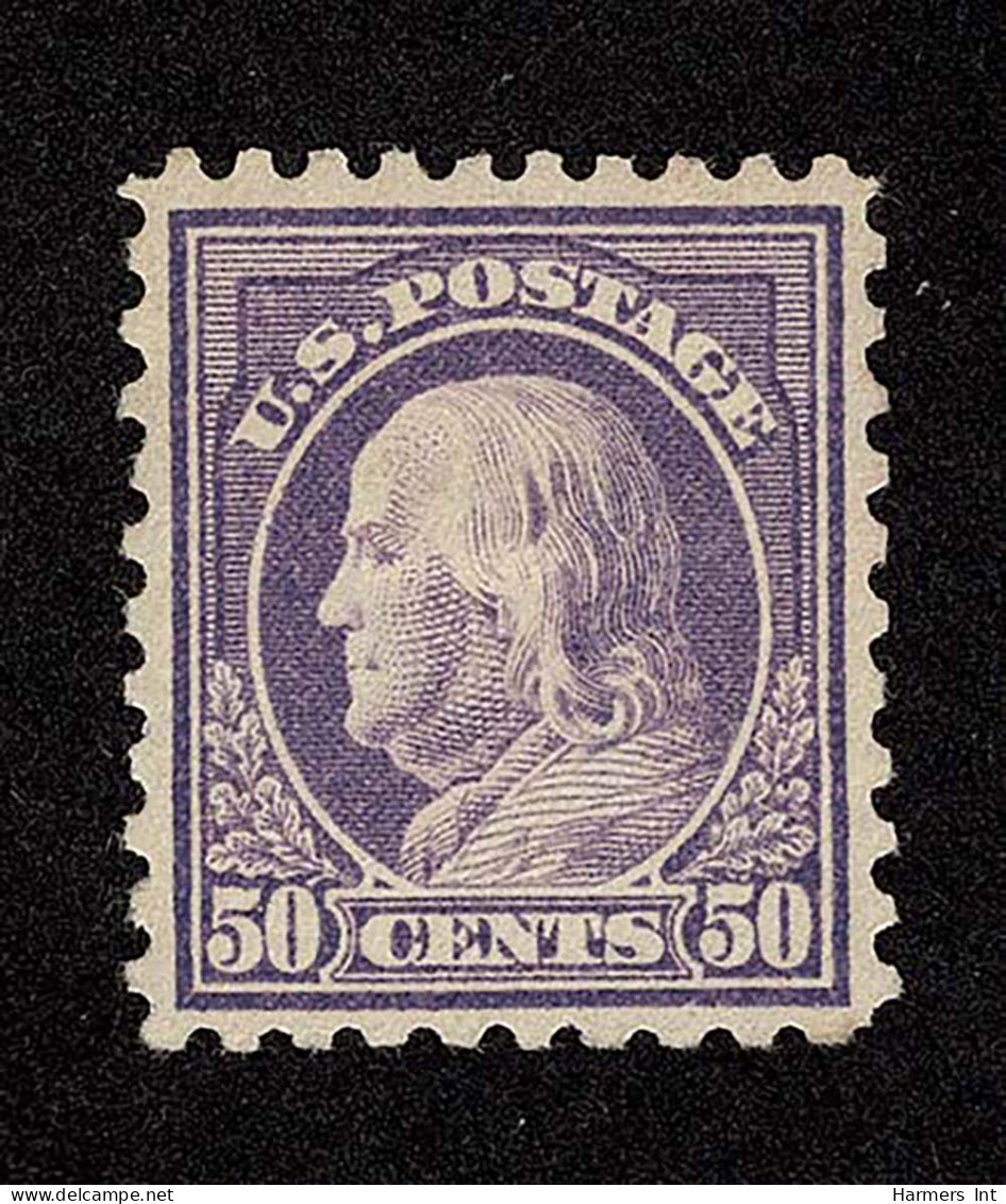 Lot # 059 1915, 50¢ Violet, S.L. Watermark, Perf. 10 - Nuevos