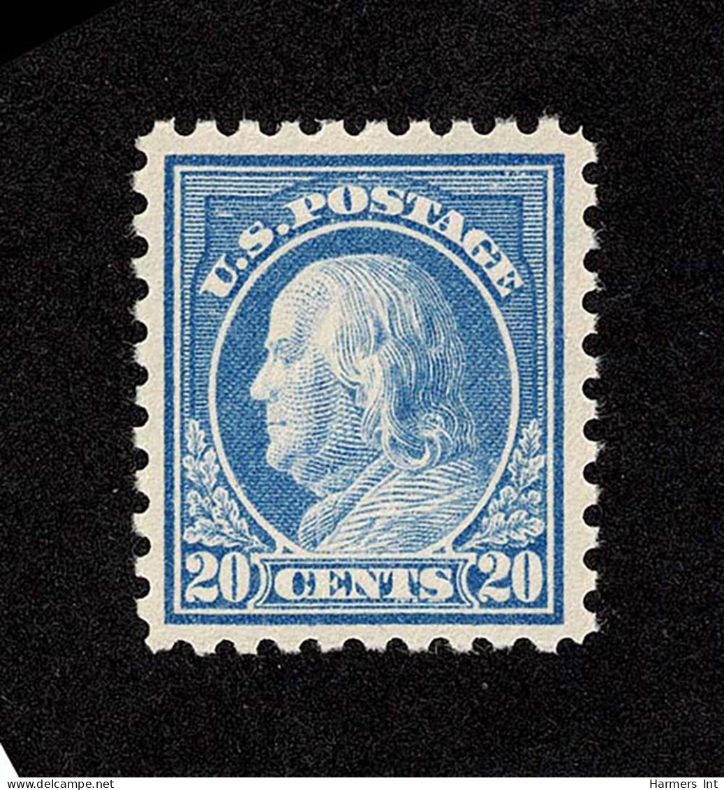 Lot # 060 1916, 20¢ Ultramarine, Unwatermarked, Perf. 10 - Nuevos