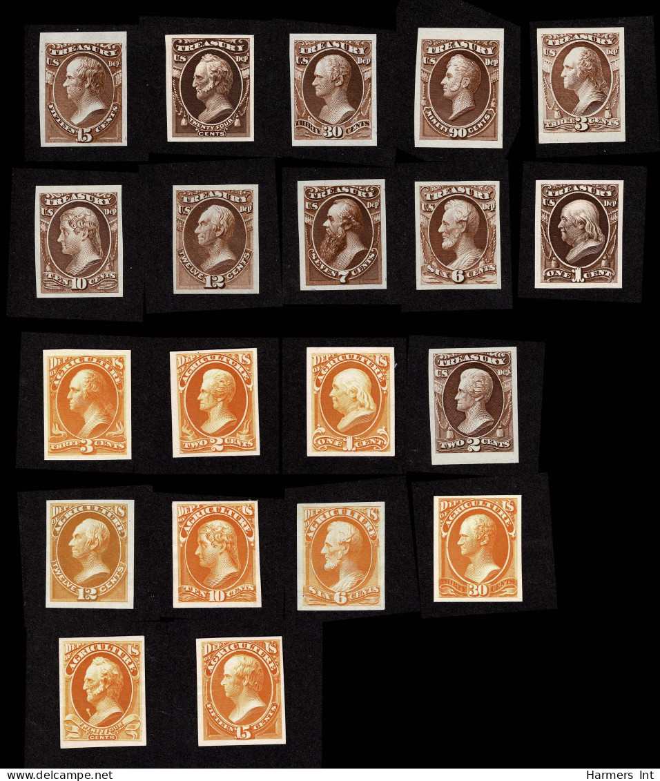 Lot # 078 Officials Proofs: Complete Set On India - No State - Ohne Zuordnung