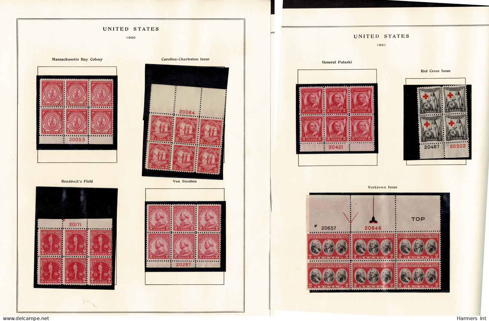 Lot # 087 1922's to 1940's vast assortment of mostly blocks and plate blocks