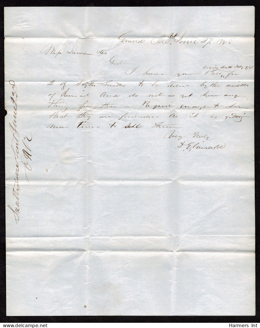 Lot # 096 Stampless Covers: 15 covers 1840's & 50's all bearing numeral handstamps in black, red or blue