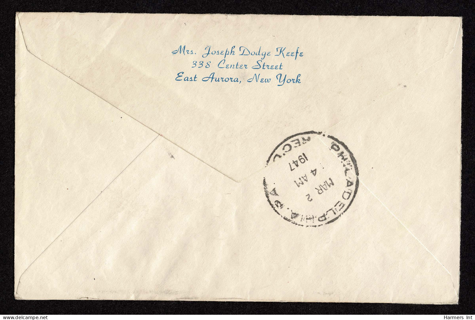 Lot # 135 Special Delivery:1947 Envelope Bearing 1938, 16¢ Lincoln Black - Covers & Documents