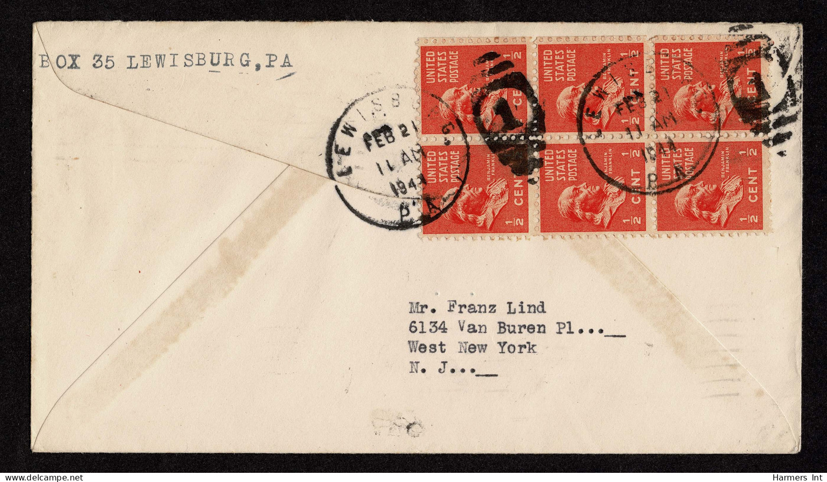 Lot # 170 Penitentiary Mail Turned Usage: 1942, 3¢ Win The War - Lettres & Documents