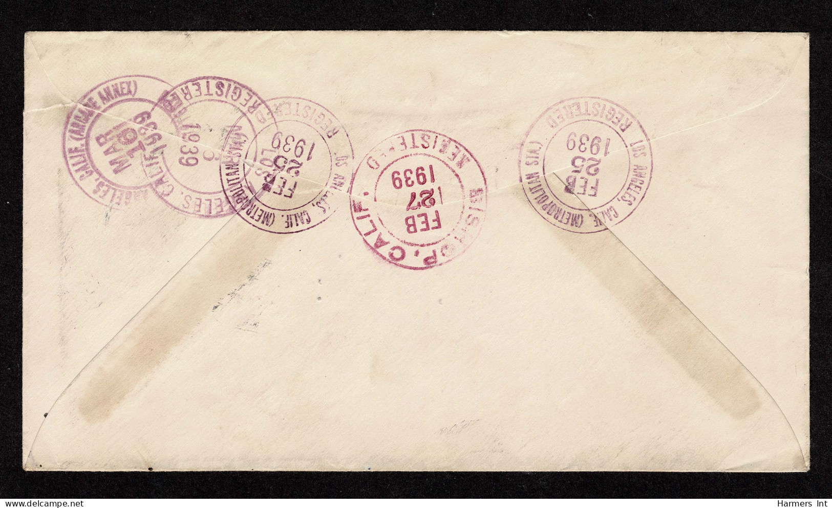 Lot # 181 Restricted Delivery Service: 1938, 50¢ Taft Mauve And 1¢ Washington Green - Lettres & Documents