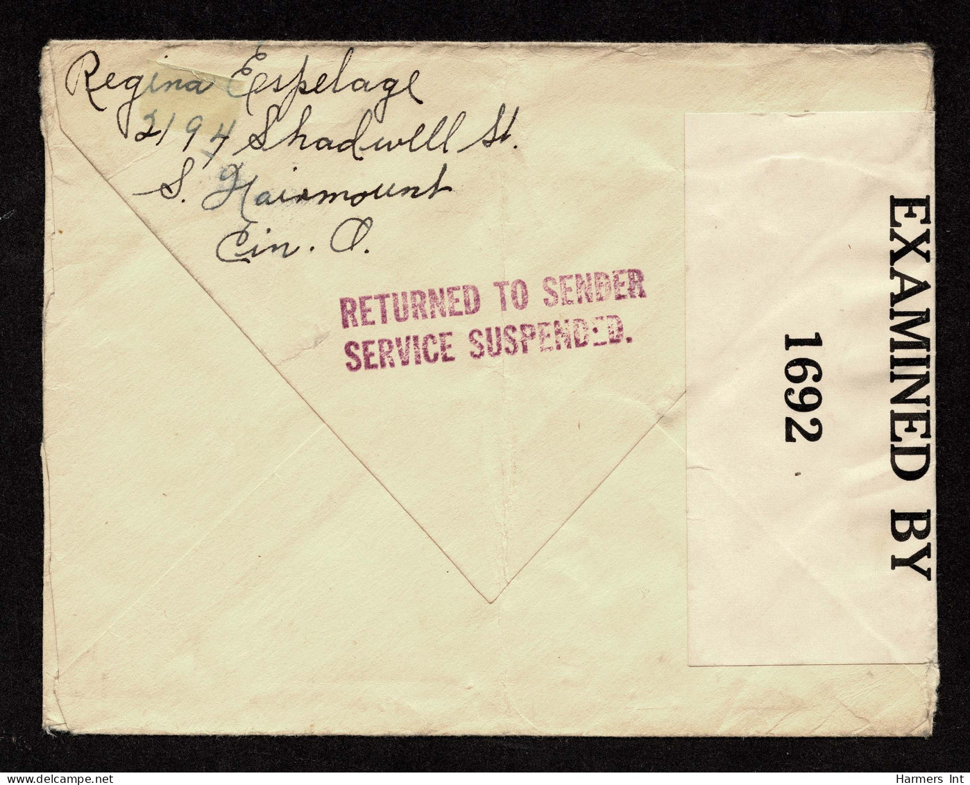 Lot # 217 Used To Manchukuo: 1941 Cover Bearing 3cJefferson Light Purple, 1940 2c Rose Carmine/National Defense Commemor - Lettres & Documents