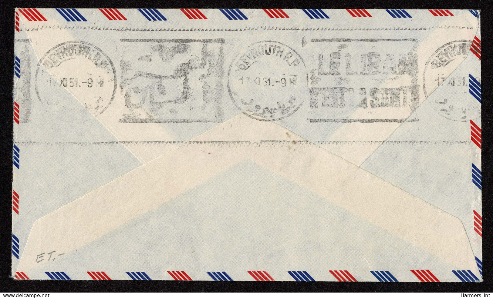 Lot # 236 Coil:1951 Envelope Bearing 1939, 10¢ Tyler, Horizontal Coil Pair And 1949, 6¢ Wright Brothers Magenta Airmail - Briefe U. Dokumente