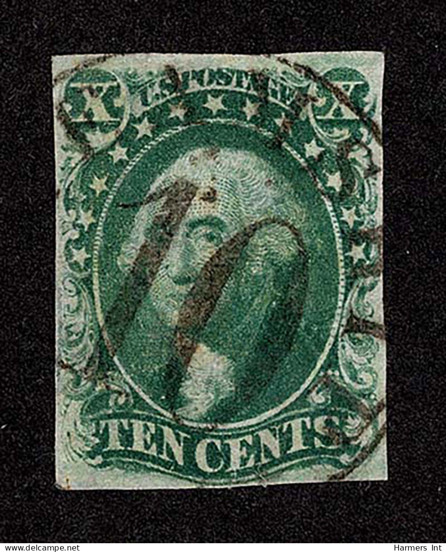 Lot # 281 1855, 10¢ Green, Type IV With Steamship 10 Marking - Sonstige & Ohne Zuordnung