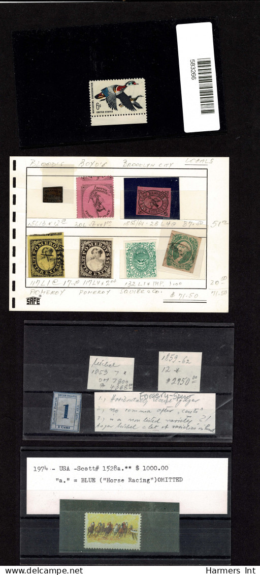 Lot # 298 United States Forgery Remainder: Comprising Three (3) "covers" - Other & Unclassified