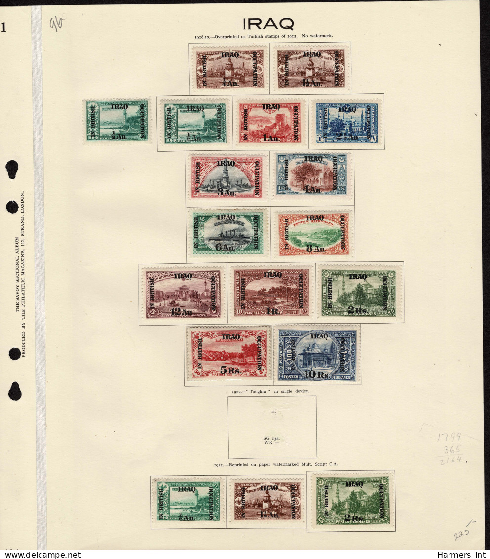 Lot # 902 Mesopotamia/Iraq Collection 1919 onward: Collection of 96 on Album pages, some sets, short