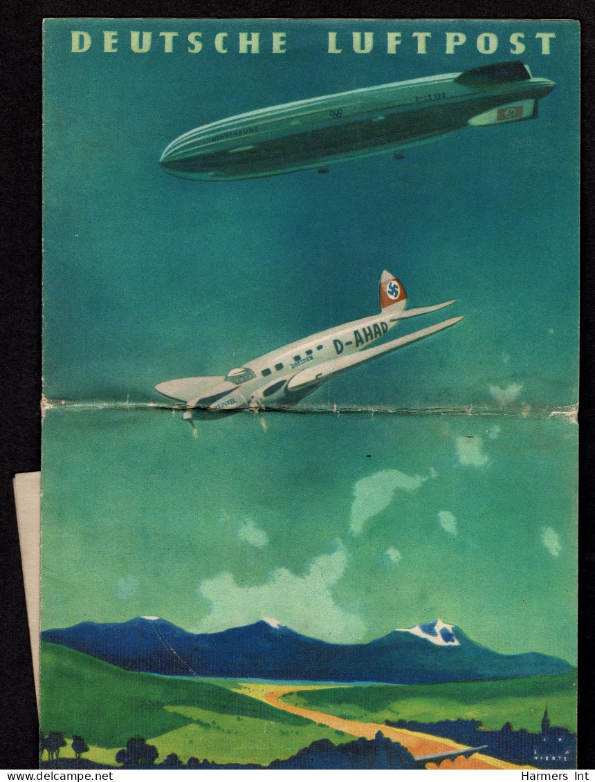 Lot # 909 Zeppelin And Flights: A Very Nice Collection Of Covers And Stamps In Stock Book And Sleeved. - Sammlungen (ohne Album)