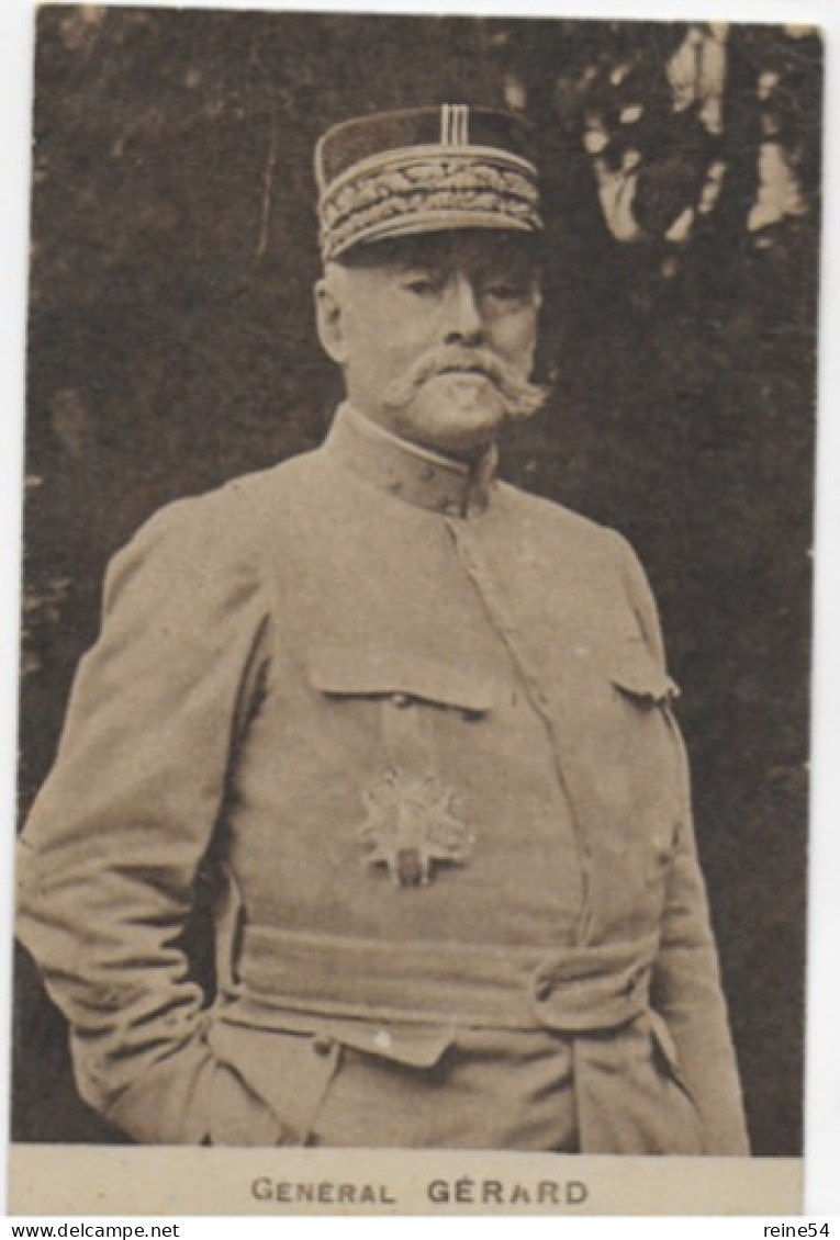 Général Augustin GERARD (1857 -1926) Circulé 1919 -Grav. Imp. Platinogravure Montrouge - 1914-18