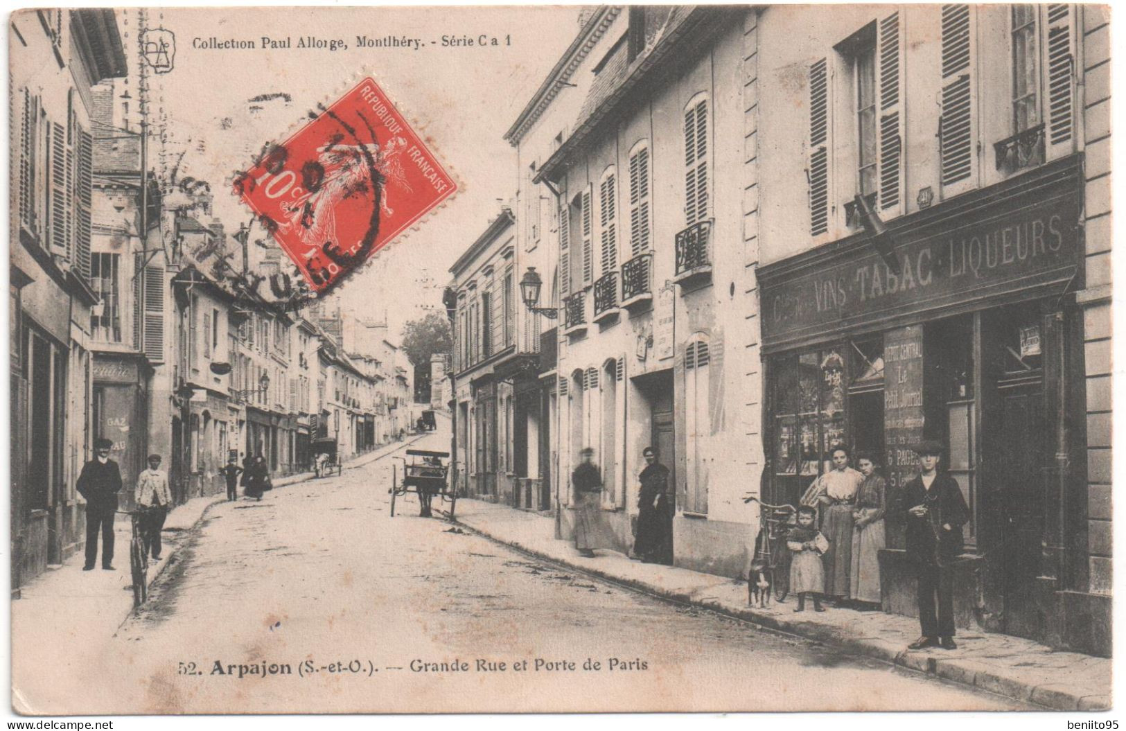 CPA De ARPAJON - Grande-rue Et Porte De Paris. - Arpajon