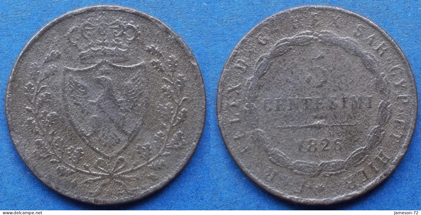 SARDINIA - 5 Centesimi 1826 KM# 127 Carlo Felice (1821-1831) - Edelweiss Coins - Italian Piedmont-Sardinia-Savoie