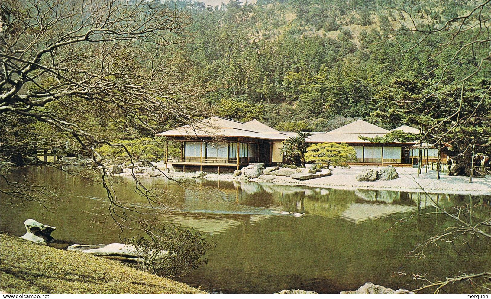51769. Postal Aerea TAKAMATSU (Japon) 1977.  Vista RITSURIN Park. Kikugetsu-tei - Briefe U. Dokumente