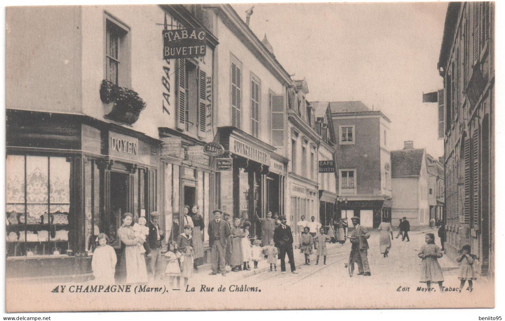 CPA De AY En CHAMPAGNE - La Rue De Châlons. - Ay En Champagne