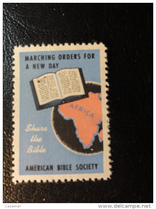 BIBLE Society READ THE BIBLE AFRICA Religion Christianism Vignette Poster Stamp Label USA - Zonder Classificatie