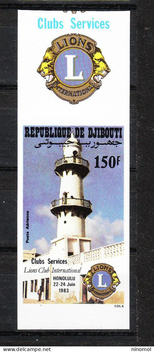 Gibuti Djibouti  -  1983. Honolulu: Minareto Moschea. Mosque Minaret. Imperf. With Lyon Symbol. MNH - Mosques & Synagogues
