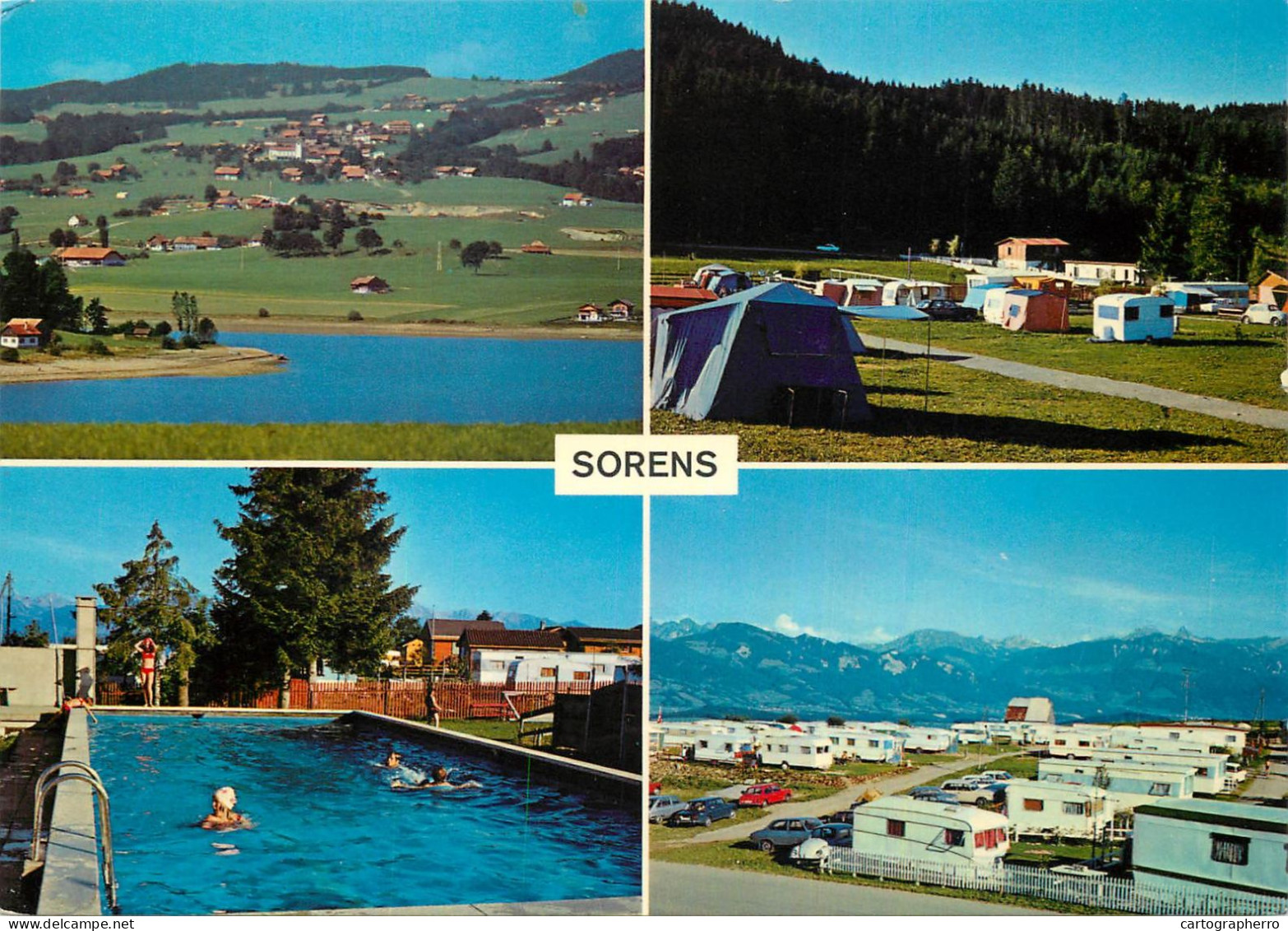 Switzerland Sorens En Gruyere Camping La Foret 1979 - Sorens