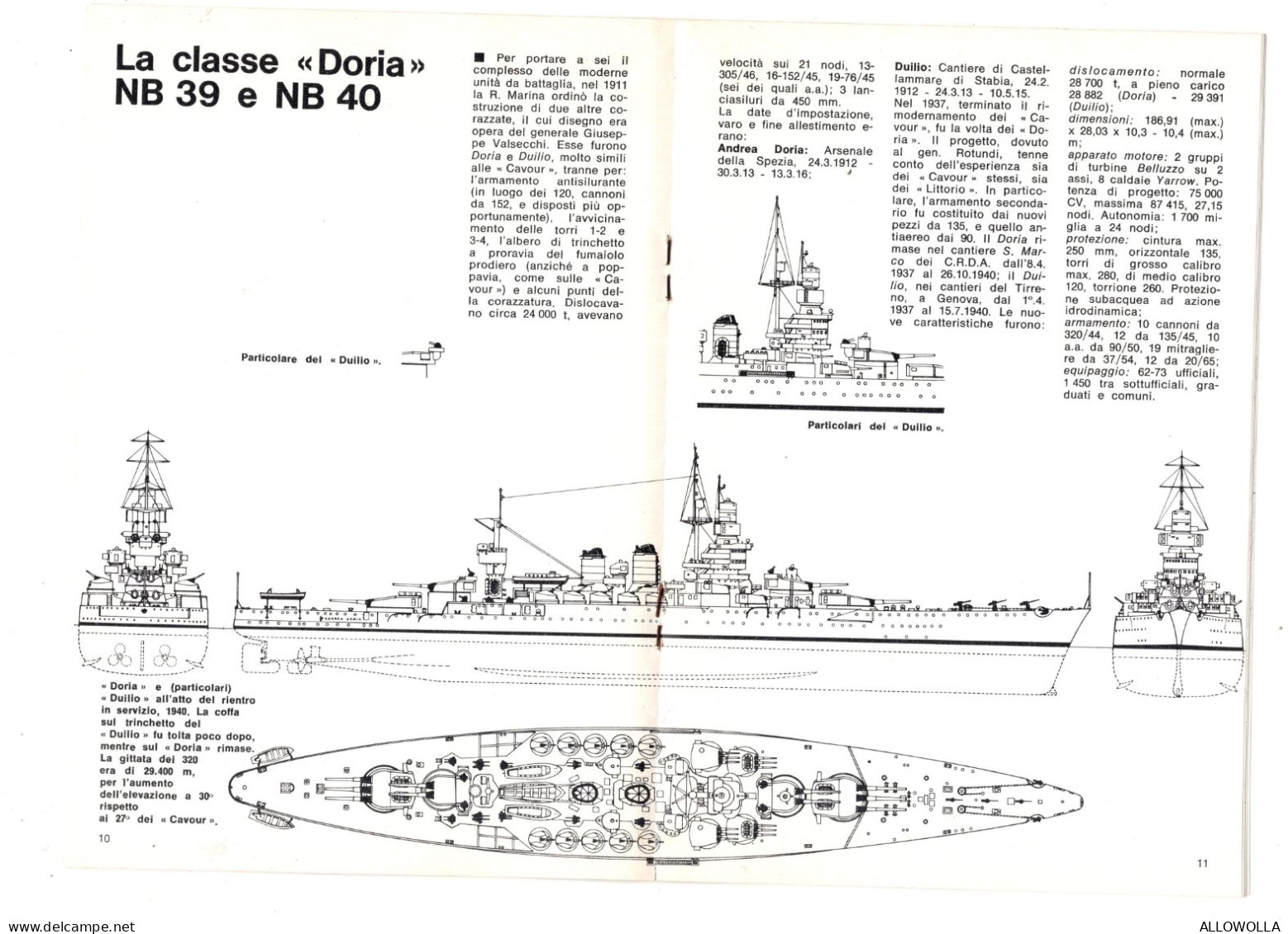 22412 " I MANUALI DI STORIA-LE NAVI DA BATTAGLIA ITALIANE  WW II-1976 "18 PAGINE COPERTINE COMPRESE-Cm. 19 X 13 - Guerre 1939-45