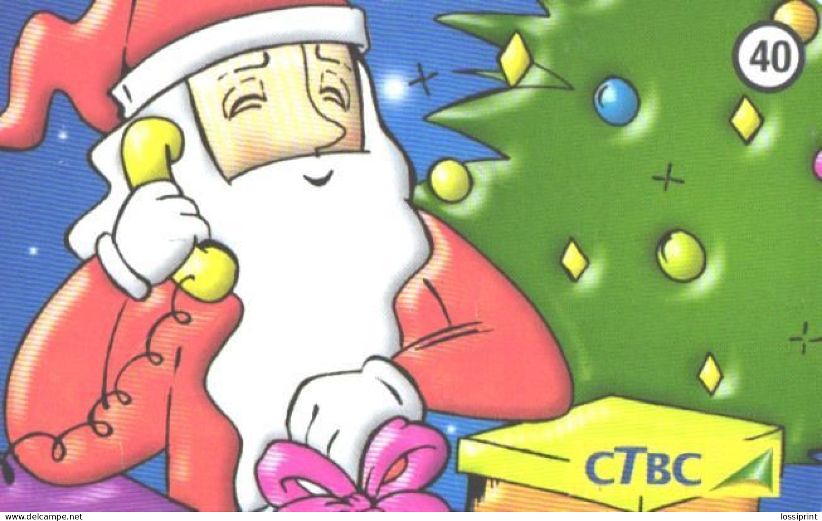 Brazil:Brasil:Used Phonecard, CTBC, 40 Units, Santa Claus, 2003 - Brasilien