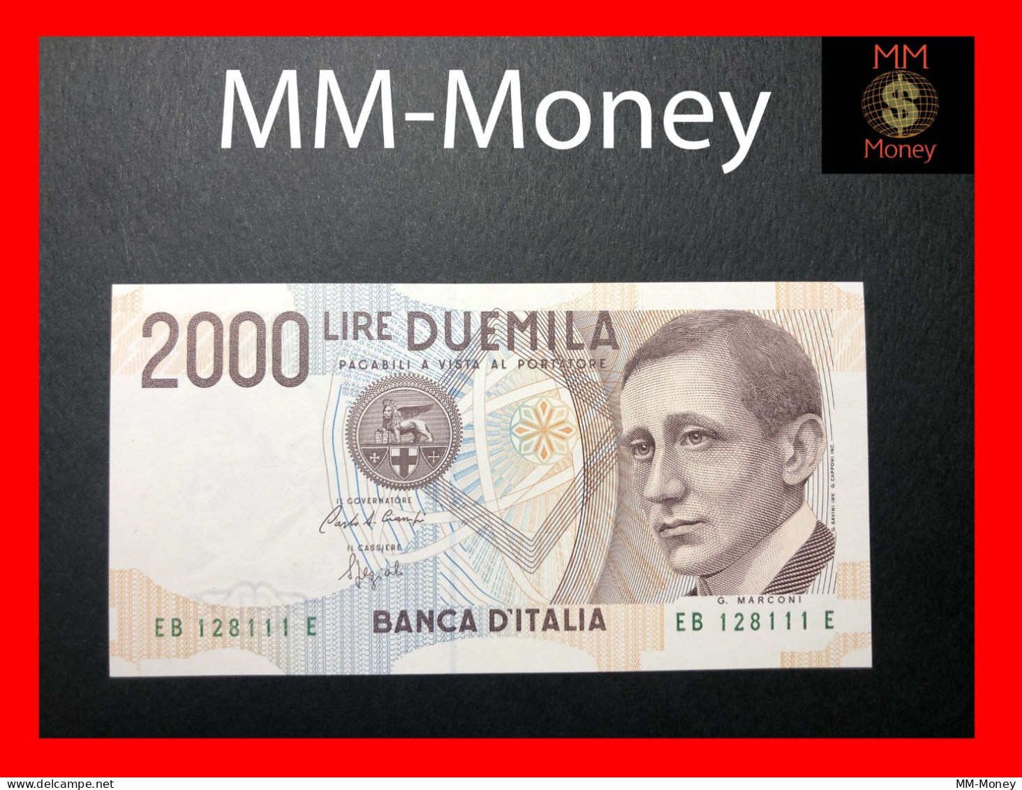 ITALY 2000  2.000 Lire  24.10.1990  P. 115  Sig. Ciampi - Speziali   *green Serial*   UNC    [MM-Money] - 2000 Liras