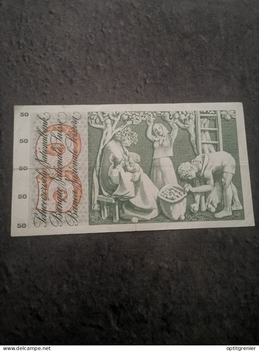 BILLET CIRCULE 50 FRANCS SUISSE 5ème Série Type 2 30 JUIN 1967 / BANKNOTE - Schweiz