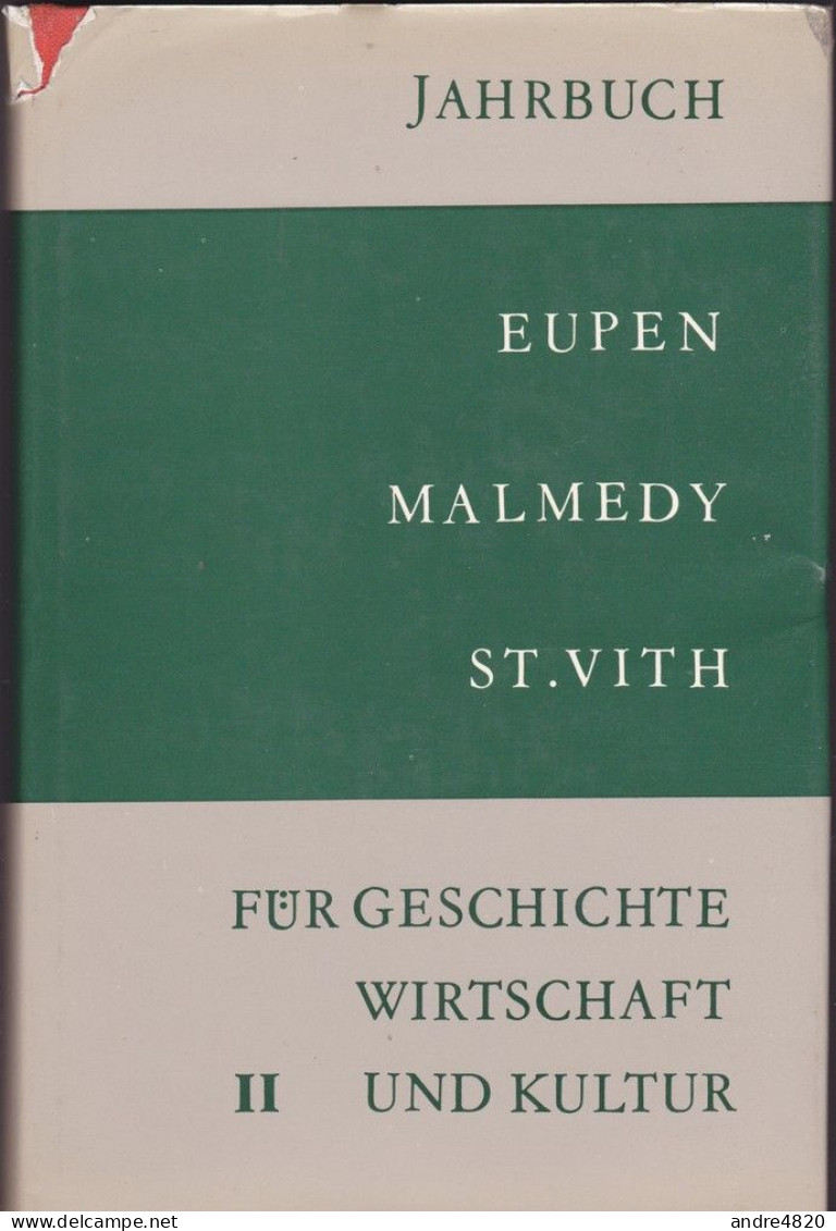 Jahrbuch Eupen, Malmedy, St. Vith Für Geschichte, Wirtschaft Und Kultur. Band (Jahrgang) II. - Sin Clasificación