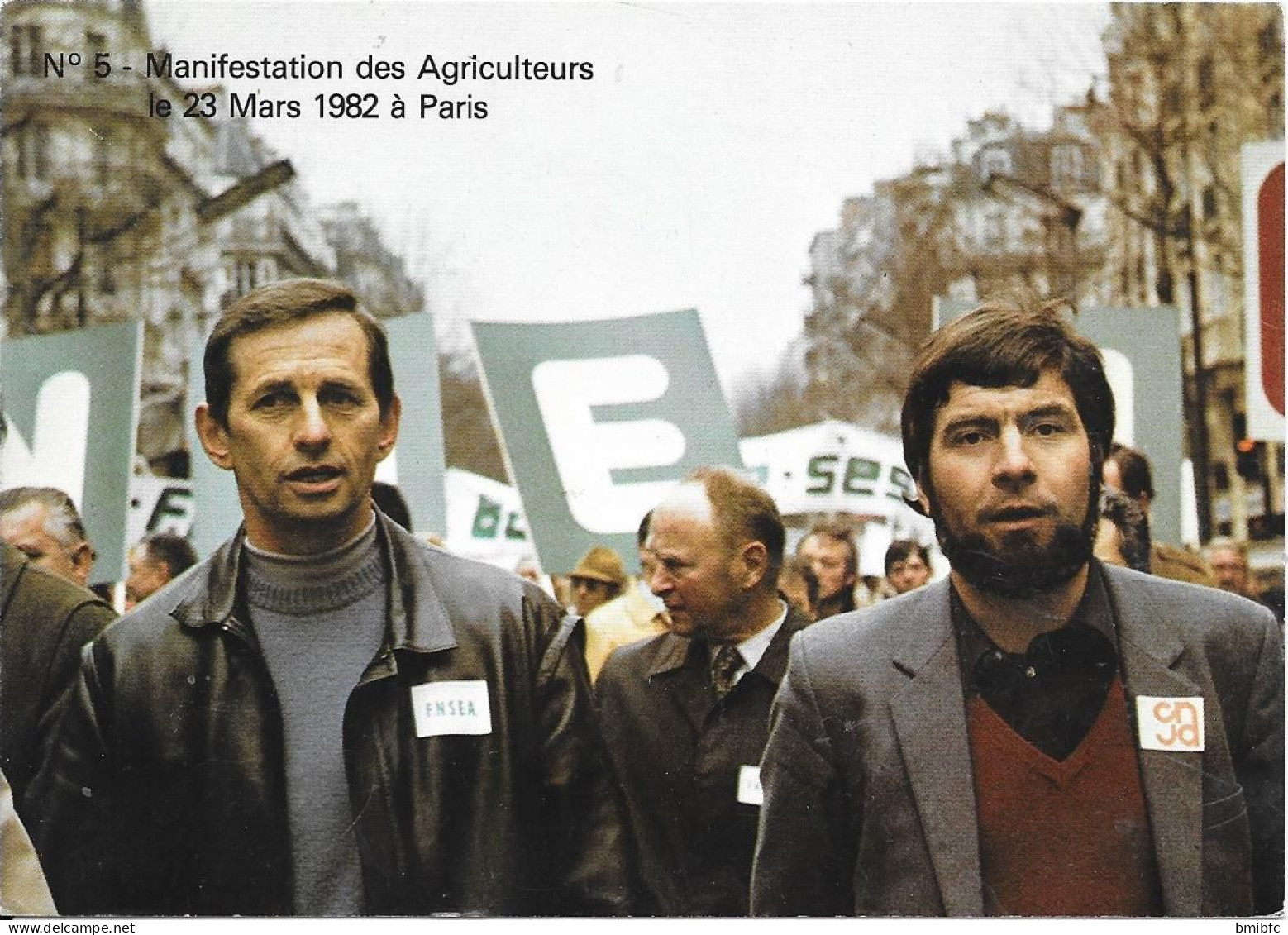 MANIFESTATIONS DES AGRICULTEURS Le 23 Mars 1982 à PARIS - François Guillaume  Et Luc Guyau - Manifestazioni
