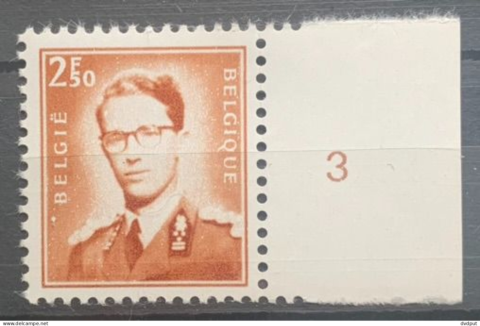 België, 1971, Nr 1574, Postfris **, Met Plaatnummer 3 - 1971-1980