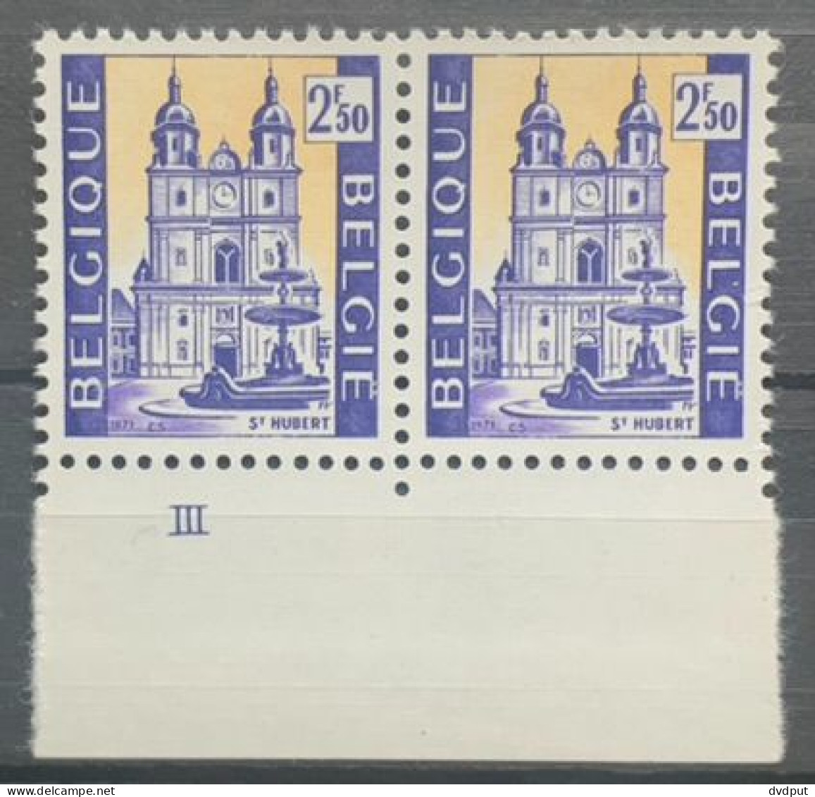 België, 1971, Nr 1615, Postfris **, Met Plaatnummer 3 - 1971-1980