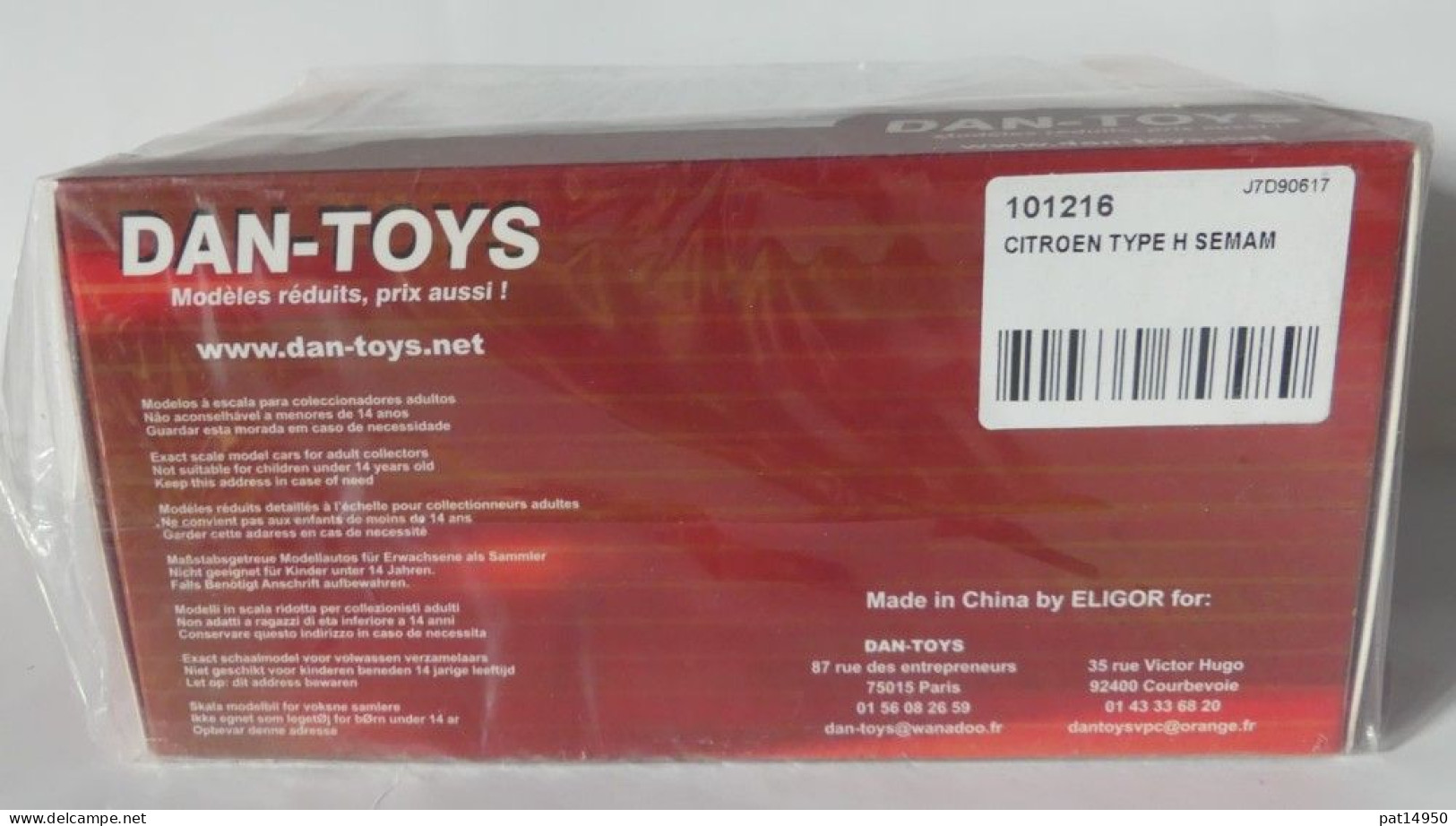 PAT14950 CITROËN TYPE H HY SENAM Marque ELIGOR DAN-TOYS - Eligor