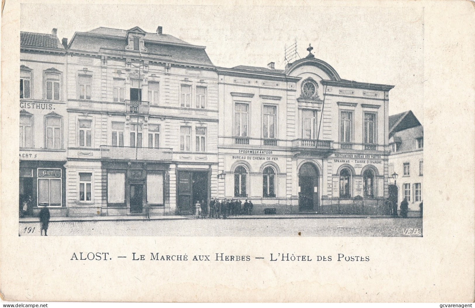 AALST  LE MARCHE AUX HERBES  L'HOTEL DES POSTES       2 SCANS - Chièvres