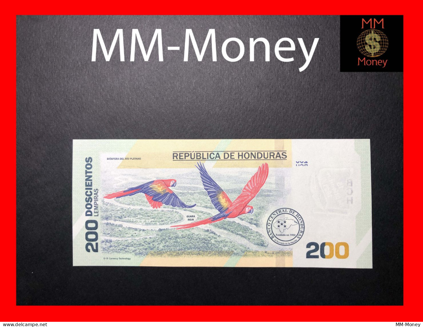 HONDURAS  200 Lempiras  24.10.2019  P. 105    UNC - Honduras