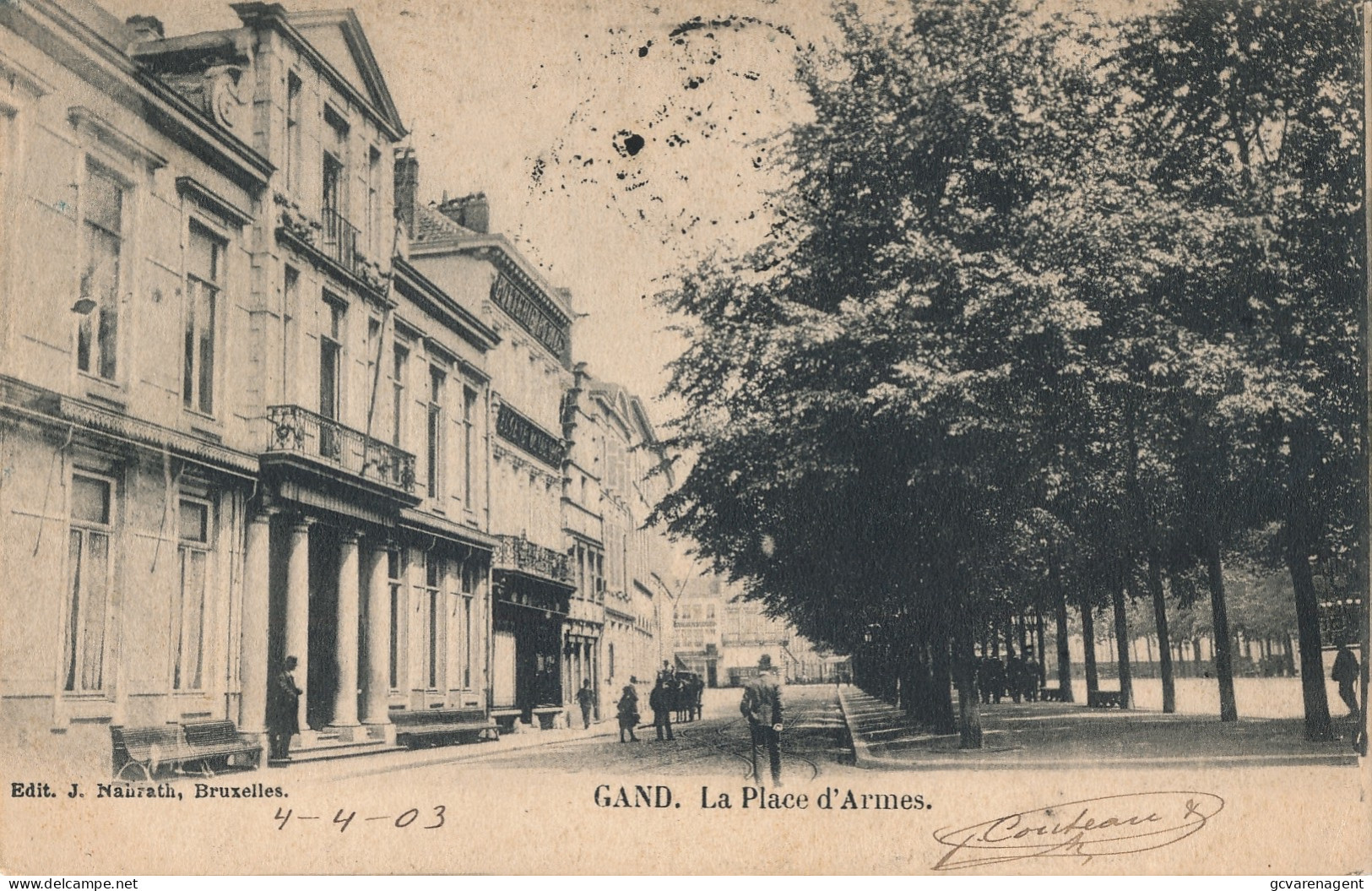 GENT  LA PLACE D'ARMES   2 SCANS - Aalter