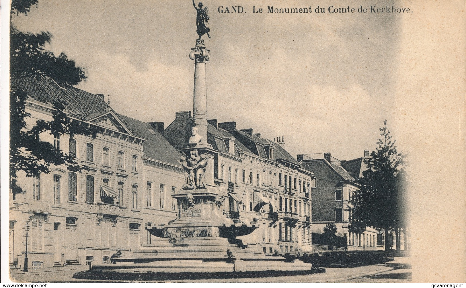 GENT  LE MONUMENT DU COMTE DE KERKHOVE     2 SCANS - Aalter