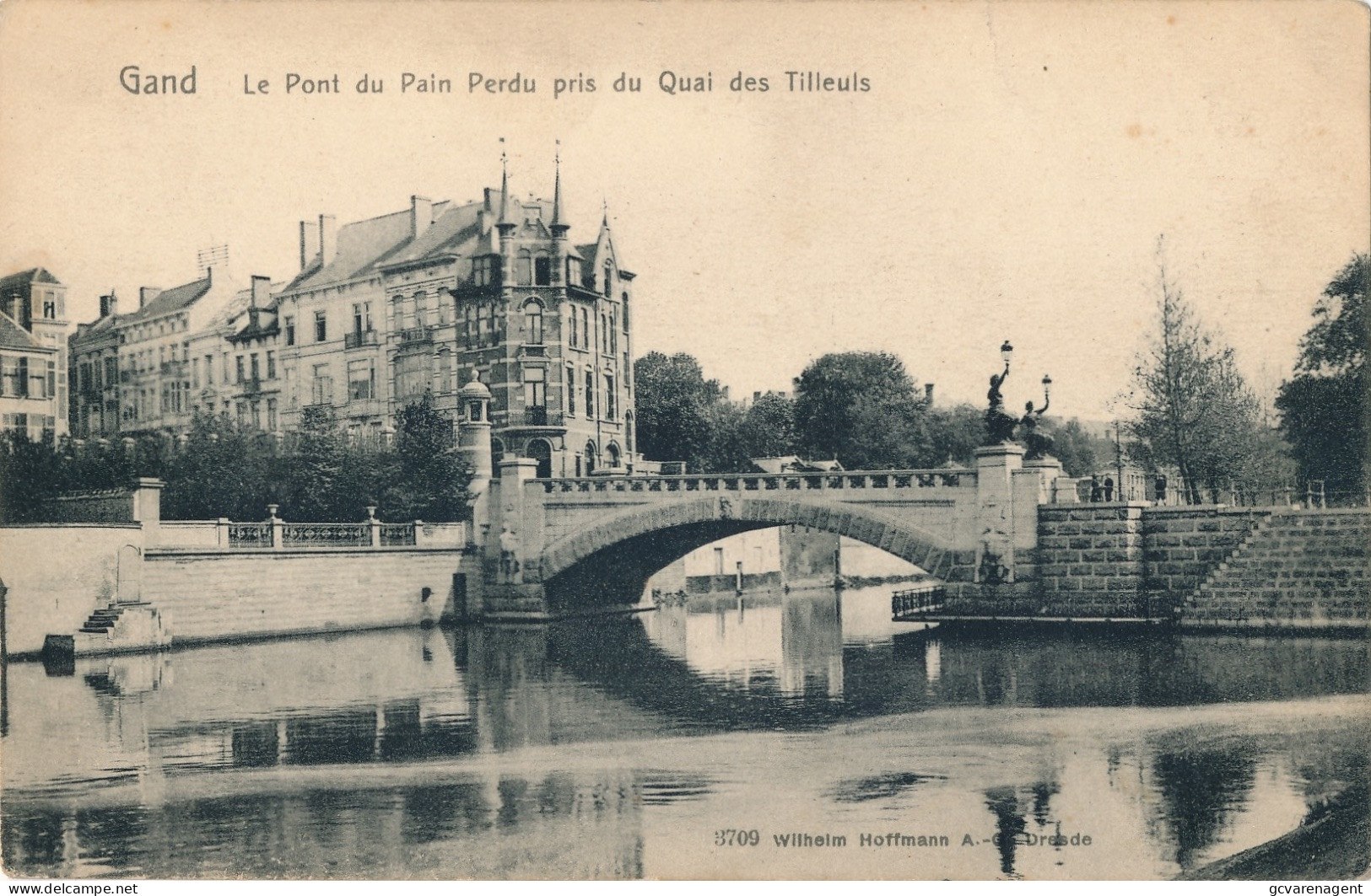 GENT  LE PONT DU PAIN PERDU PRIS DU QUAI DES TILLEULS       2 SCANS - Aalter