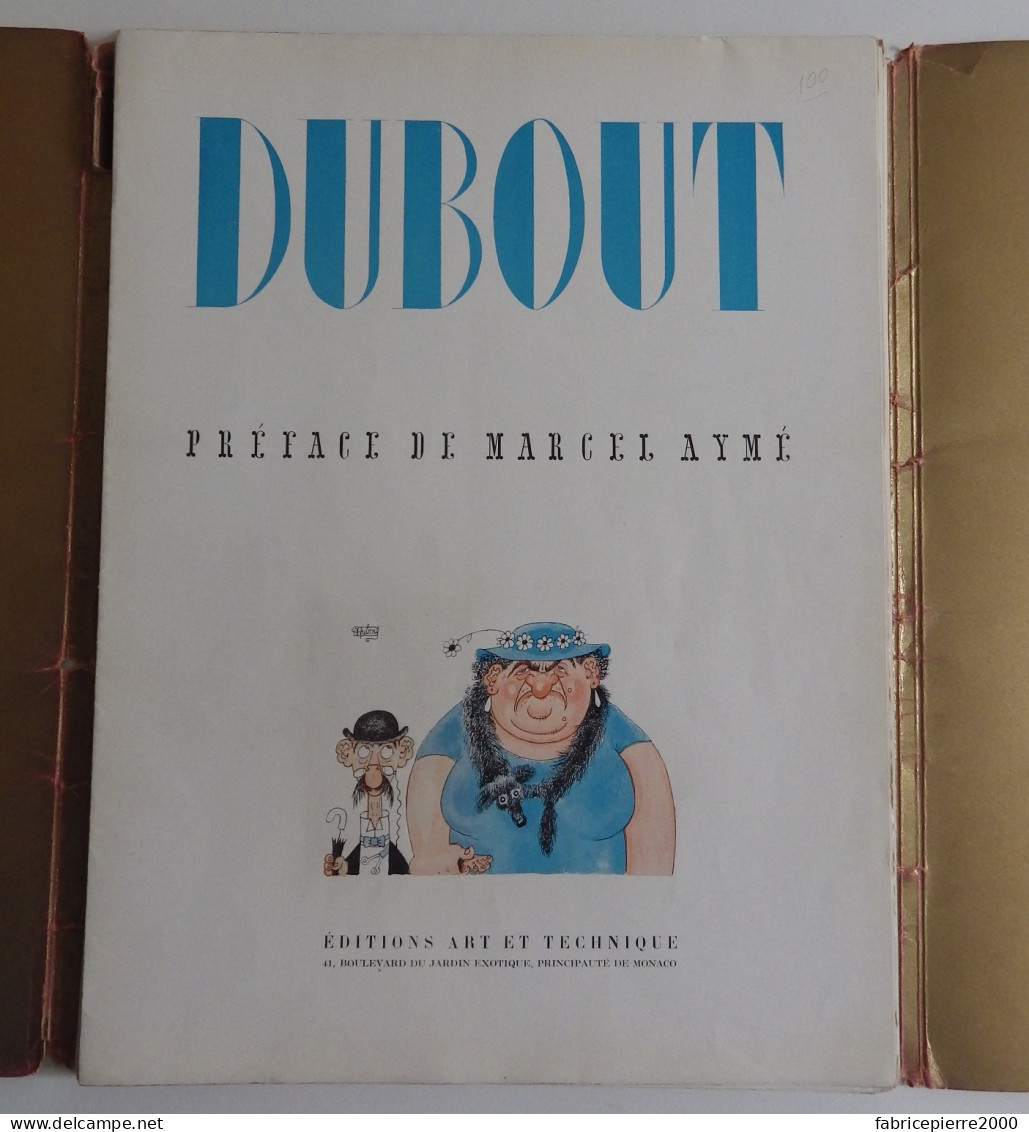 DUBOUT - Pref. Marcel AYME Recueil De 43 Planches Monaco 1942 TBE Caricature Humour Train - Portfolios