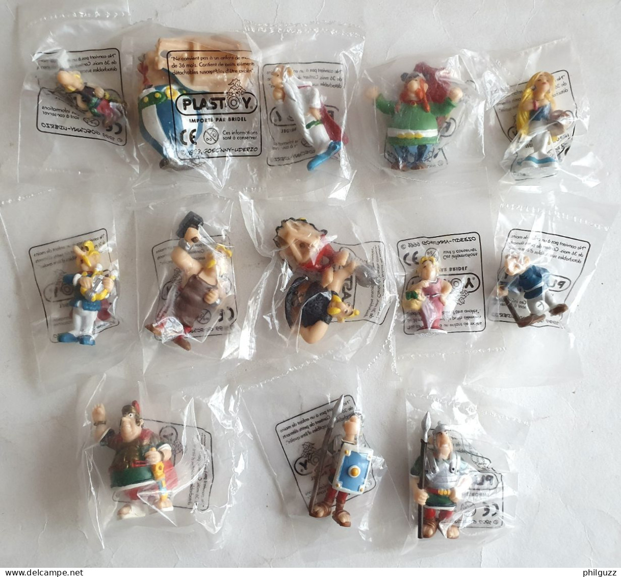 SERIE DE 13 FIGURINES PUBLICITAIRES BRIDELIX ASTERIX PLASTOY  FIGURINE - Asterix & Obelix