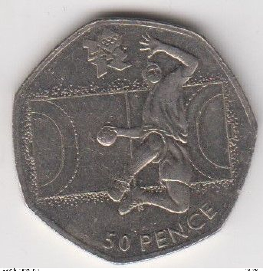 Great Britain UK 50p Coin Handball  2011 (Small Format) Circulated - 50 Pence