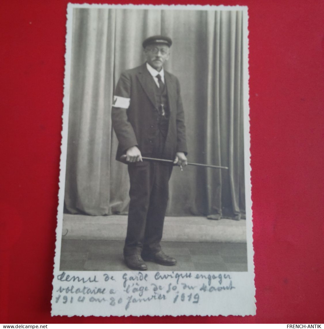 CARTE PHOTO GARDE CIVIQUE 1914 1919 CLAIRFONTAINE ? - Te Identificeren