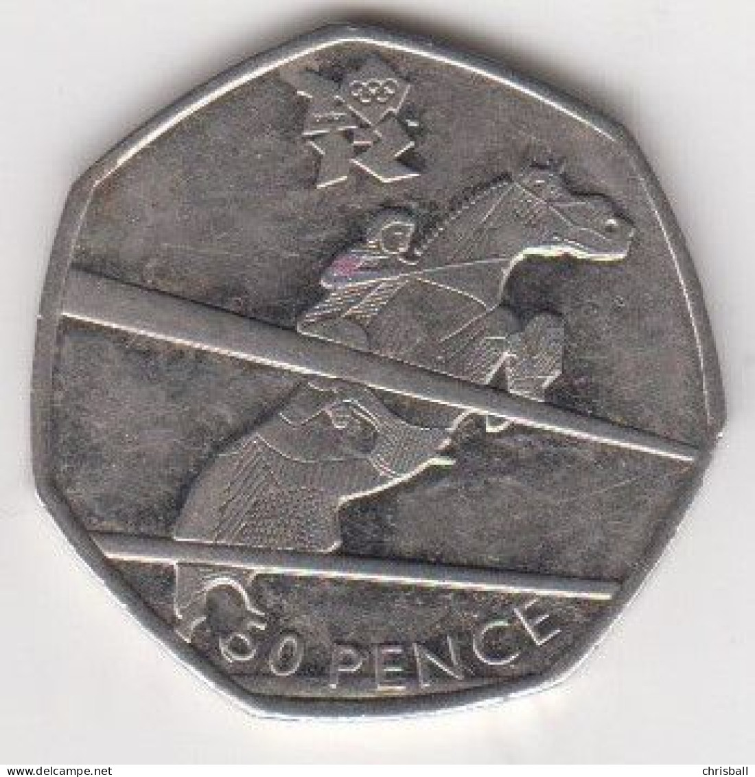 Great Britain UK 50p Coin Equestrian  2011 (Small Format) Circulated - 50 Pence