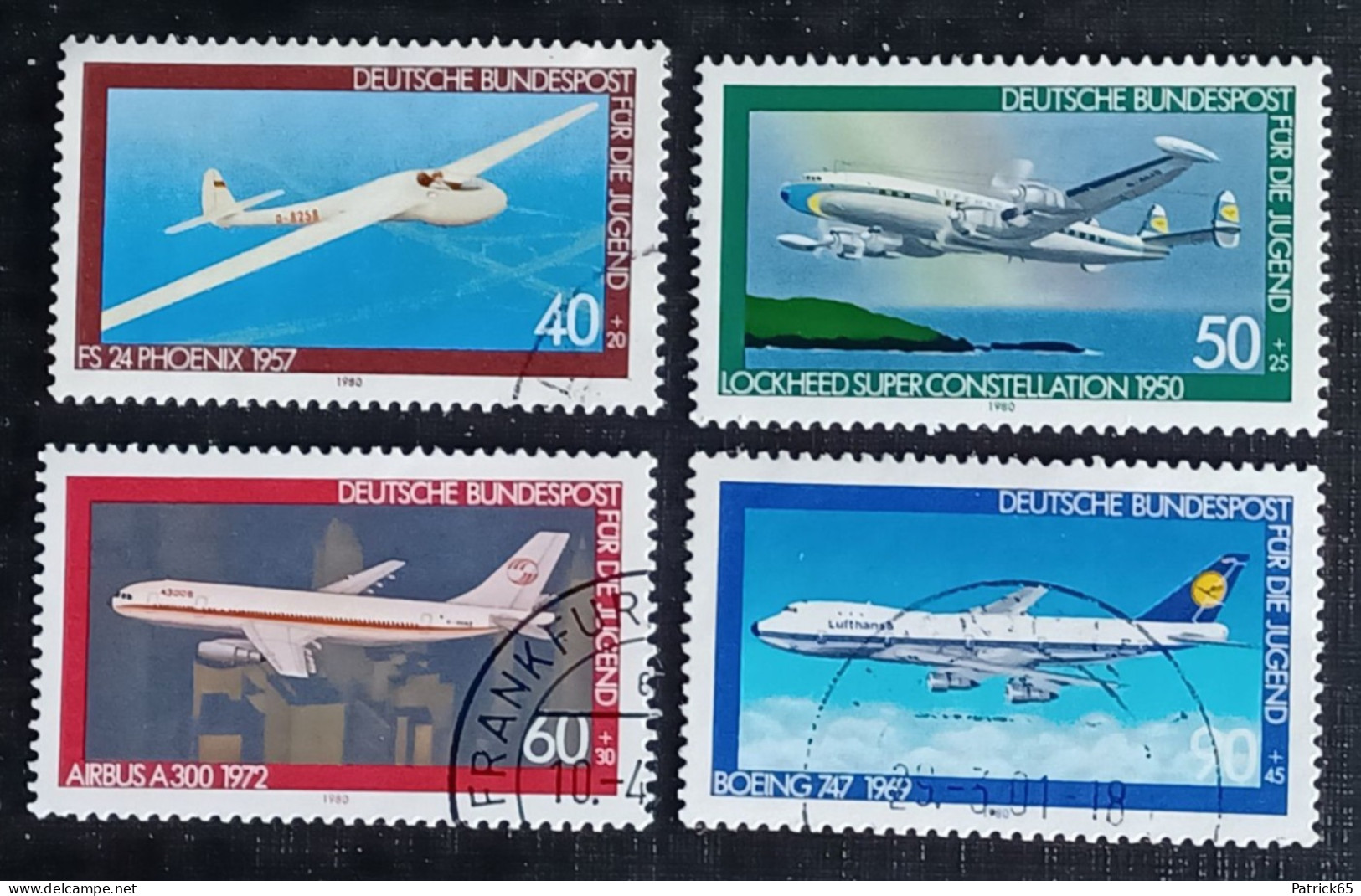 Duitsland Jaar 1980 Vliegtuigen Yv.nrs.888/891  Used - Gebraucht