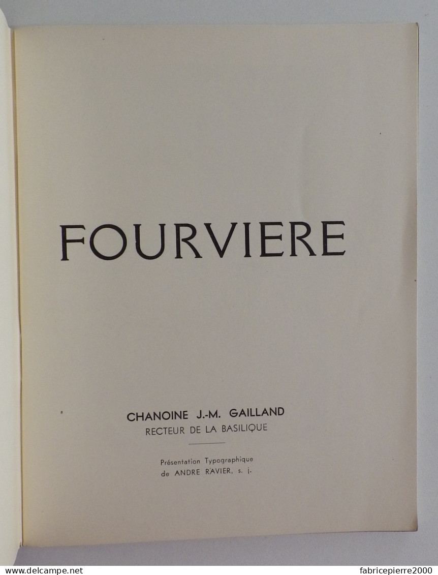 FOURVIERE - Gailland Lyon Lescuyer V.1930 EXCELLENT ETAT Basilique Gerlier - Provence - Alpes-du-Sud