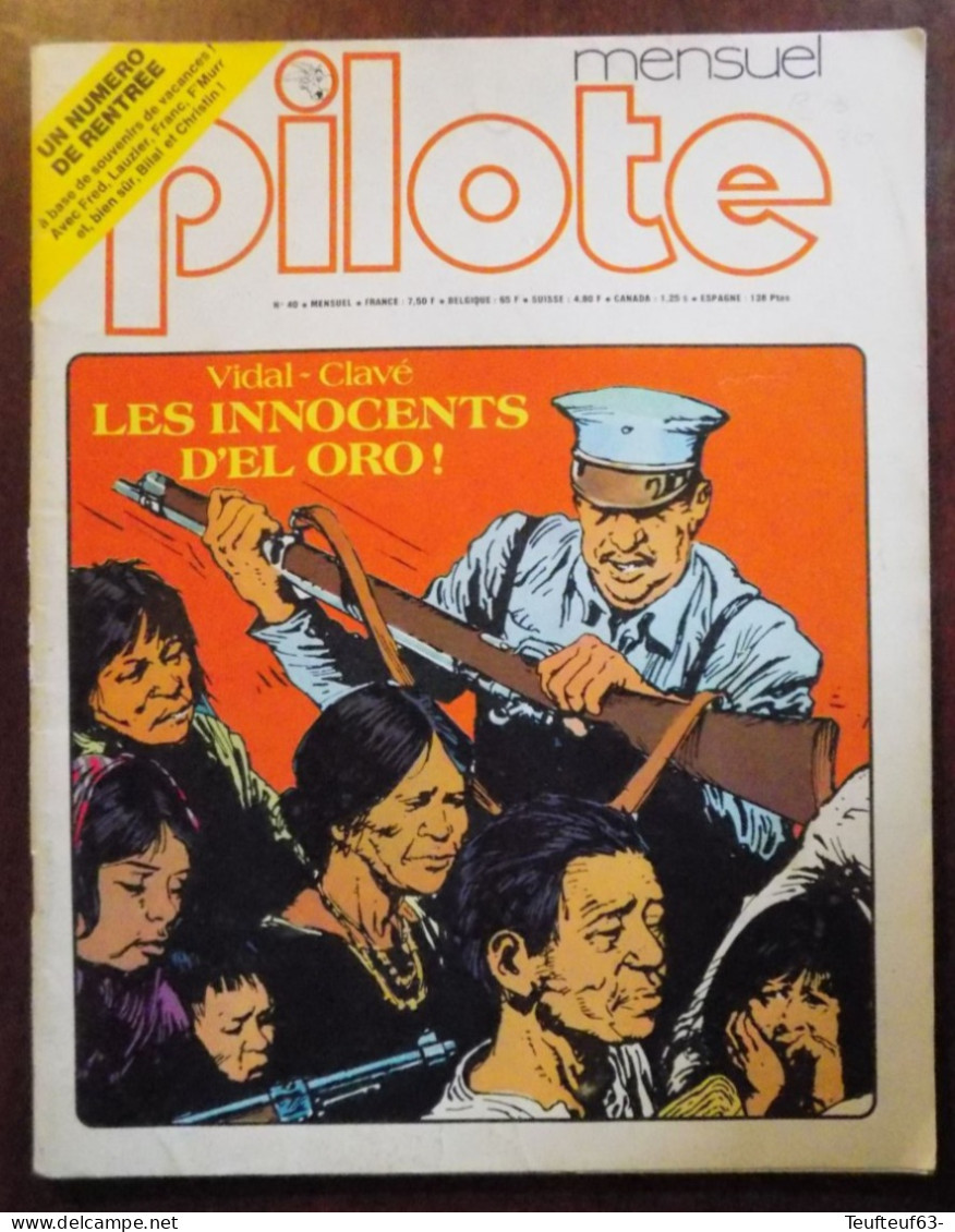 Pilote N° 40 Couv. Vidal - Pilote