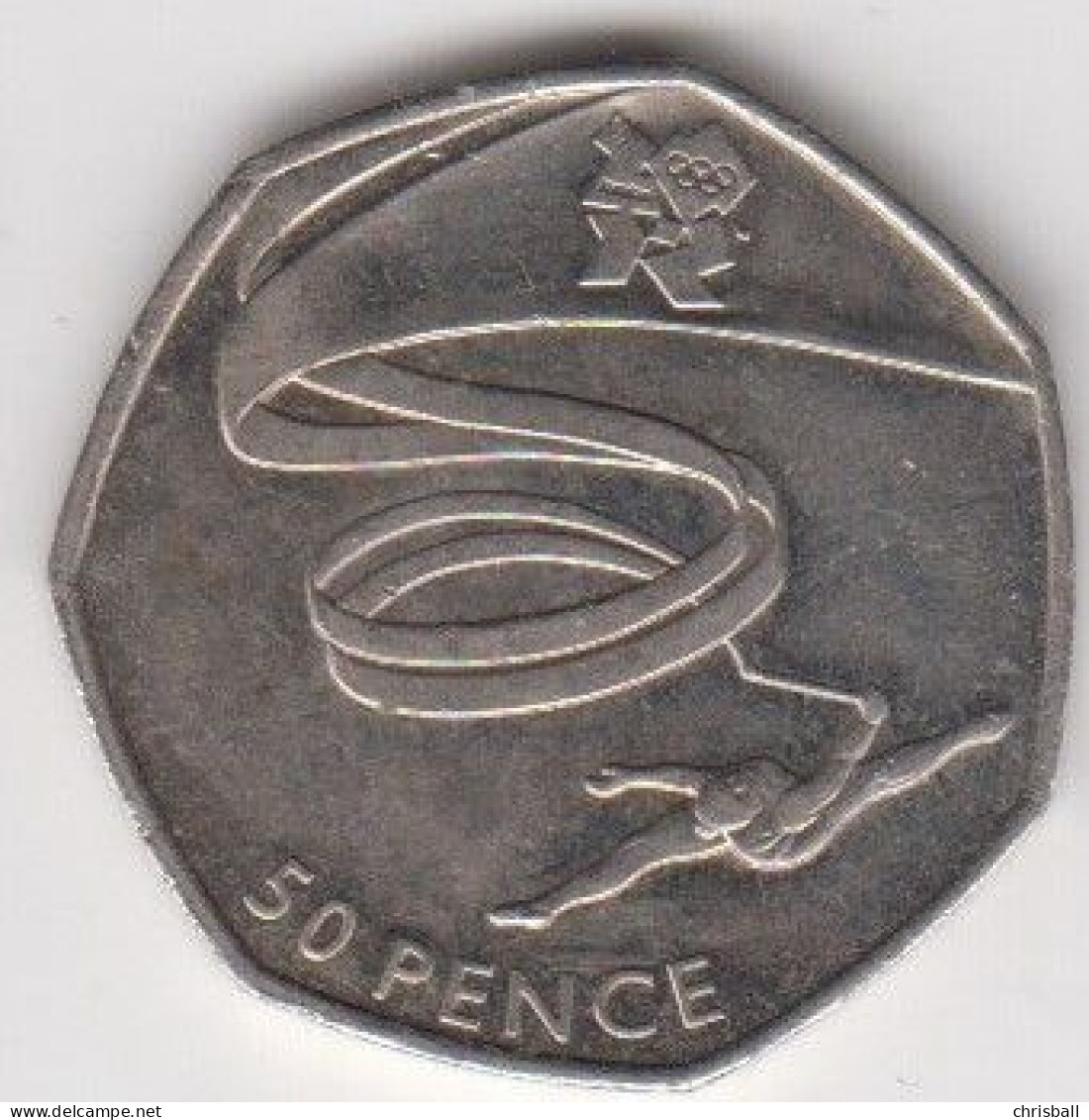 Great Britain UK 50p Coin Gymnastics  2011 (Small Format) Circulated - 50 Pence