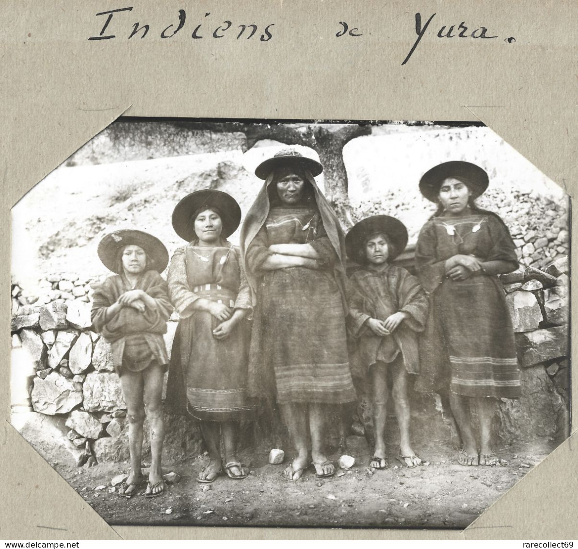 BOLIVIE 1911 Indiens De YURA  - Magnifique Photo Originale - POTOSI PUNUTUMA  - BOLIVIA  - 17,8 X 13 Cm - America