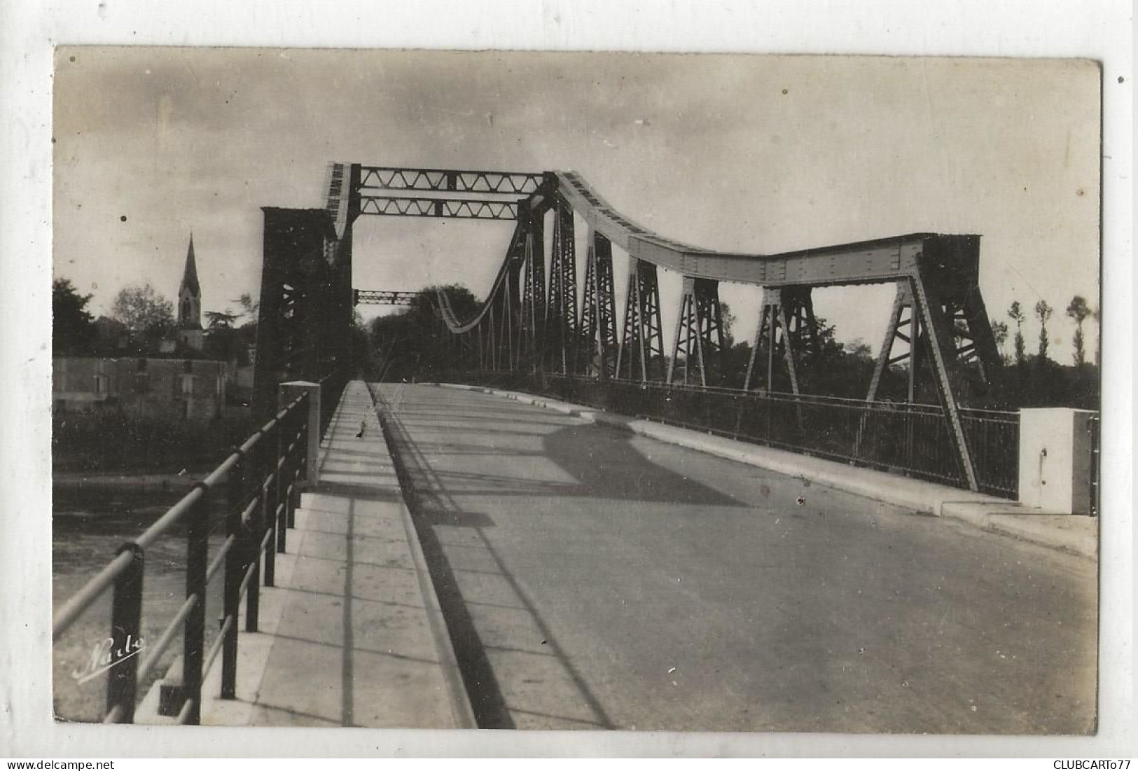 Damazan (47) : Le Pont En Fer De Saint-Léger Pris De La Route En 1950 PF - Damazan